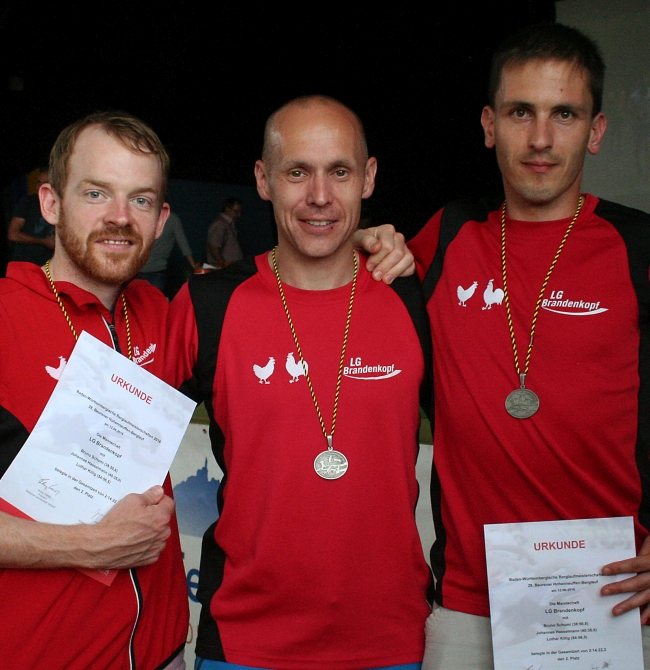 Johannes Hasselmann, Lothar Killig und Bruno Schumi - Beurener Hohenneuffen-Berglauf 2016